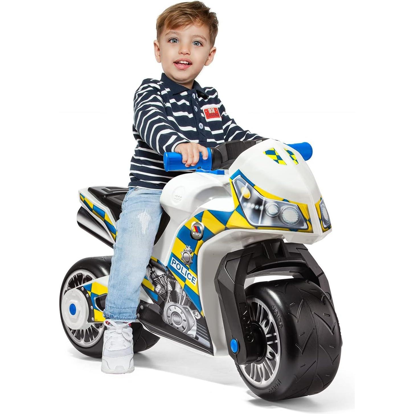 Molto Auto Cavalcabile Con Moto Della Polizia Di Moltó (73 Cm)