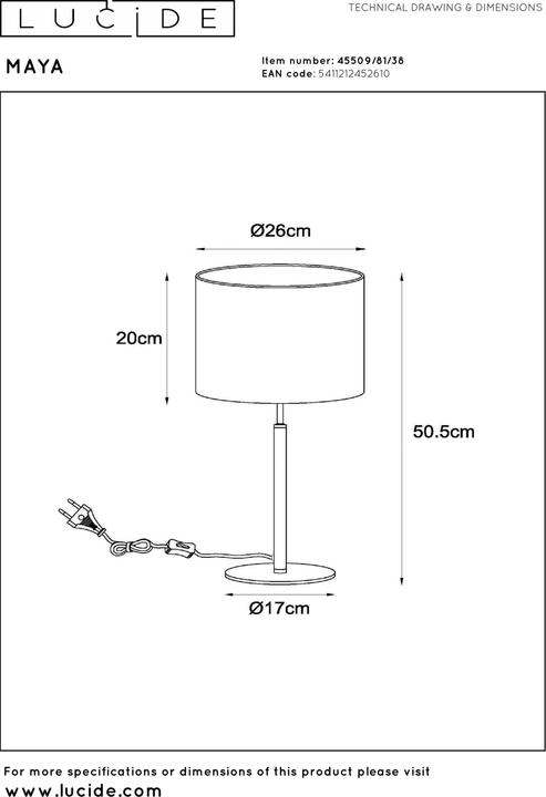 Image du produit Lucide Maya (E27)