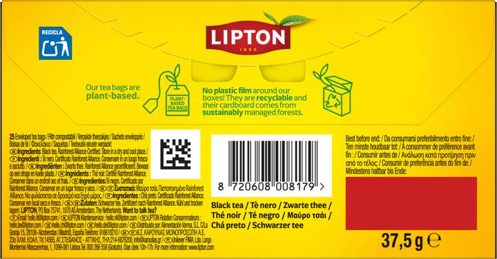Produktbild Lipton Yellow Label 25 Stück (37 g)