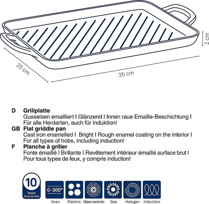 Immagine prodotto Kela Piastra grill Calido (Padella grill, Ghisa)