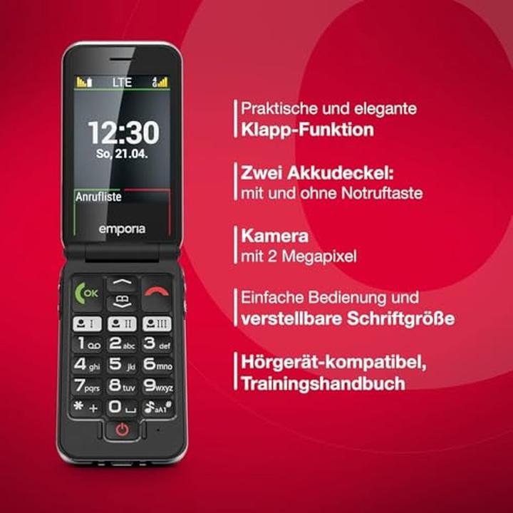 Actual product image Emporia JOY LTE V228 New (4G) Red (2.80", 2 Mpx, 4G)