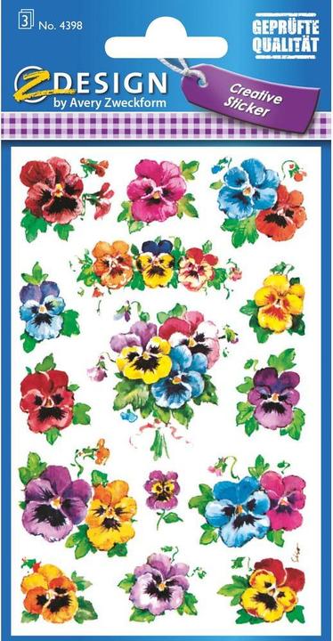 Produktbild Z-Design Aufkleber Stiefmütterchen (45 Sticker)