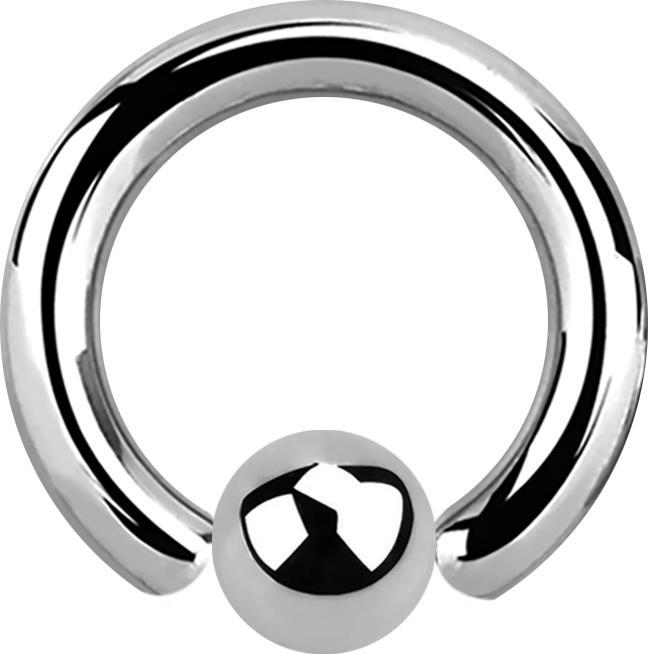 Actual product image Star Piercing Ball Closure Ring silver (without brass, Titanium)