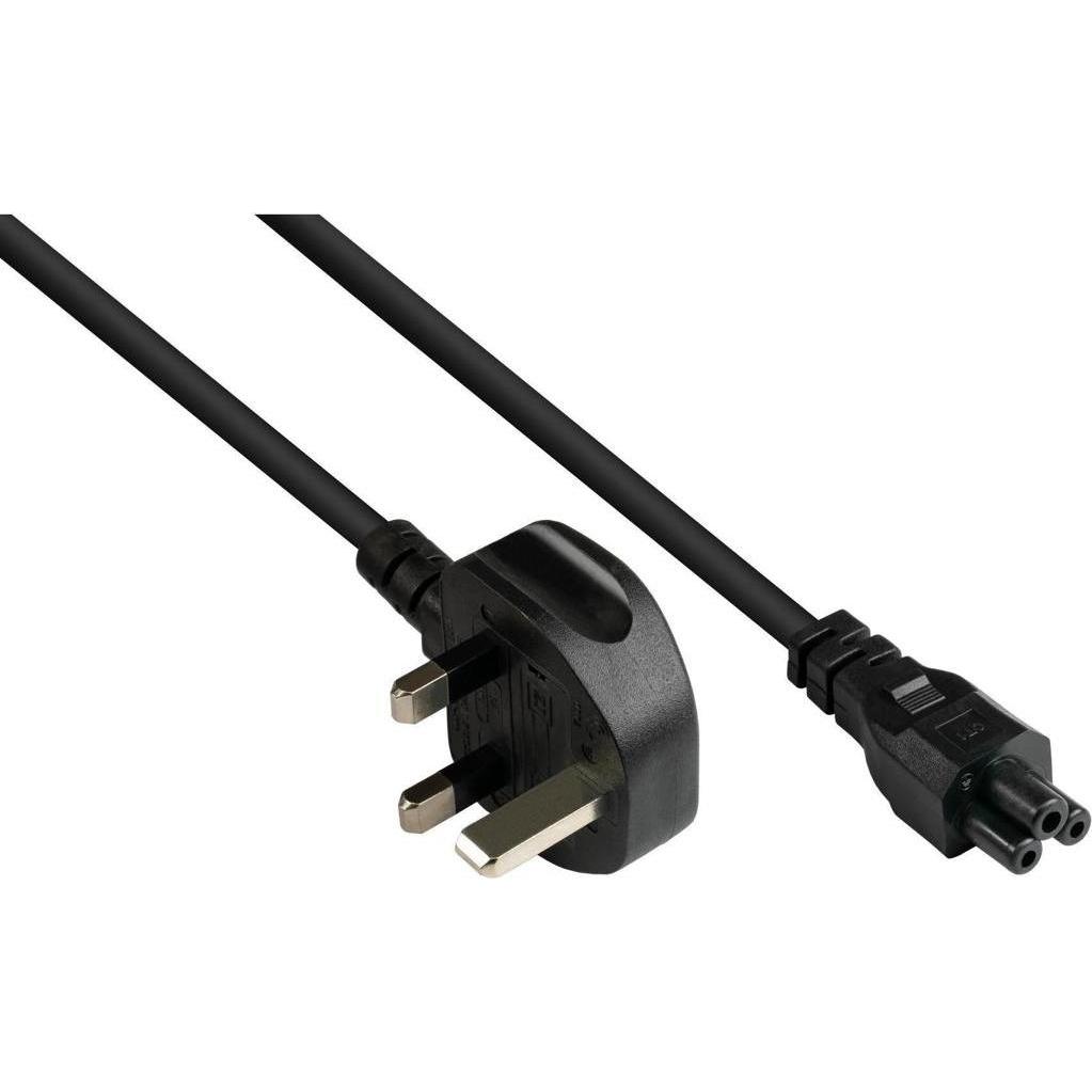 Varia Netzkabel England/UK Netz-Stecker Typ G an C5 für Notebook, 3A, ASTA, schwarz, 0,75 mm², 1,8 m, Cavo di alimentazione