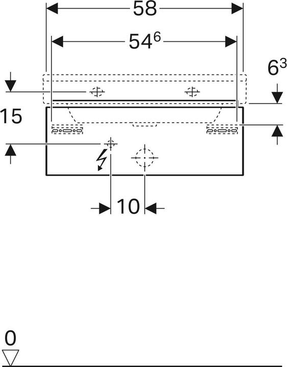 Image du produit Geberit Keramag / Meuble sous-lavabo Xeno blanc brillant 1 tiroir de 60 cm 500505011 (58 x 46 x 22 cm)