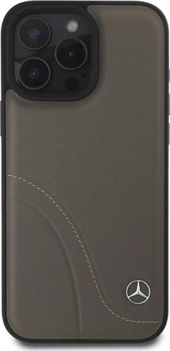 Image du produit Mercedes MEHCP16X23RBCSB iPhone 16 Pro Max 6.9" brązowy/brown hardcase MB Curved Stitches Leather (Apple iPhone 16 Pro Max)