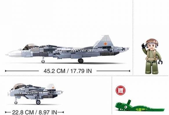 Actual product image Sluban Clamp bricks Russian fighter aircraft M38-B0986