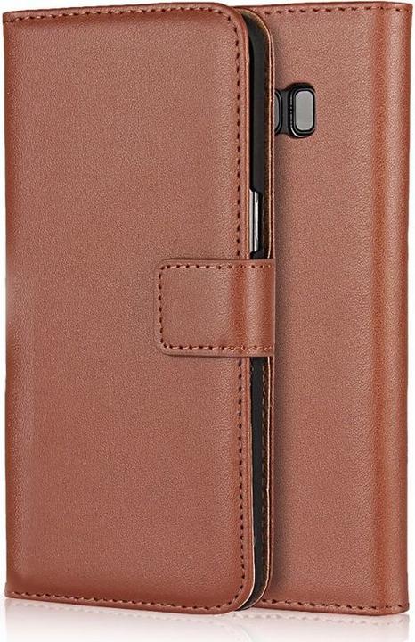 Produktbild Hermex Samsung Galaxy S8 Luxus Leder Etui Case mit Kartenfach Flip Tasche Hülle BRAUN