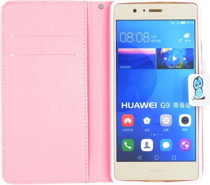 Produktbild Hermex Samsung Galaxy S8 Leder Etui Eule Tasche Hülle Flip Cover Case BLAU