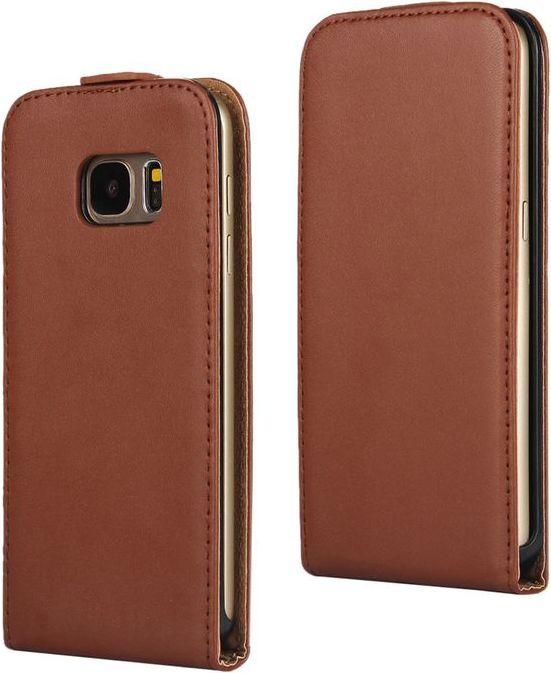 Produktbild Hermex Samsung Galaxy S8 Leder Flip Case Cover Etui Tasche Vertikal Hülle BRAUN