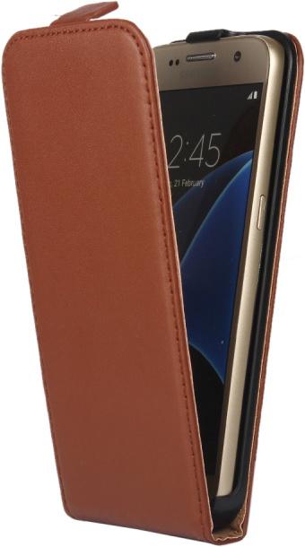 Produktbild Hermex Samsung Galaxy S8 Leder Flip Case Cover Etui Tasche Vertikal Hülle BRAUN