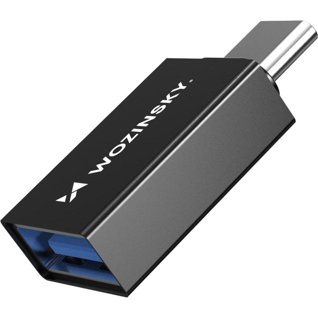 Wozinsky W10GY1S USB-C - USB-A 3.2 10Gb/s Adapter - Schwarz (USB-A), Adattatore dati + video, Nero
