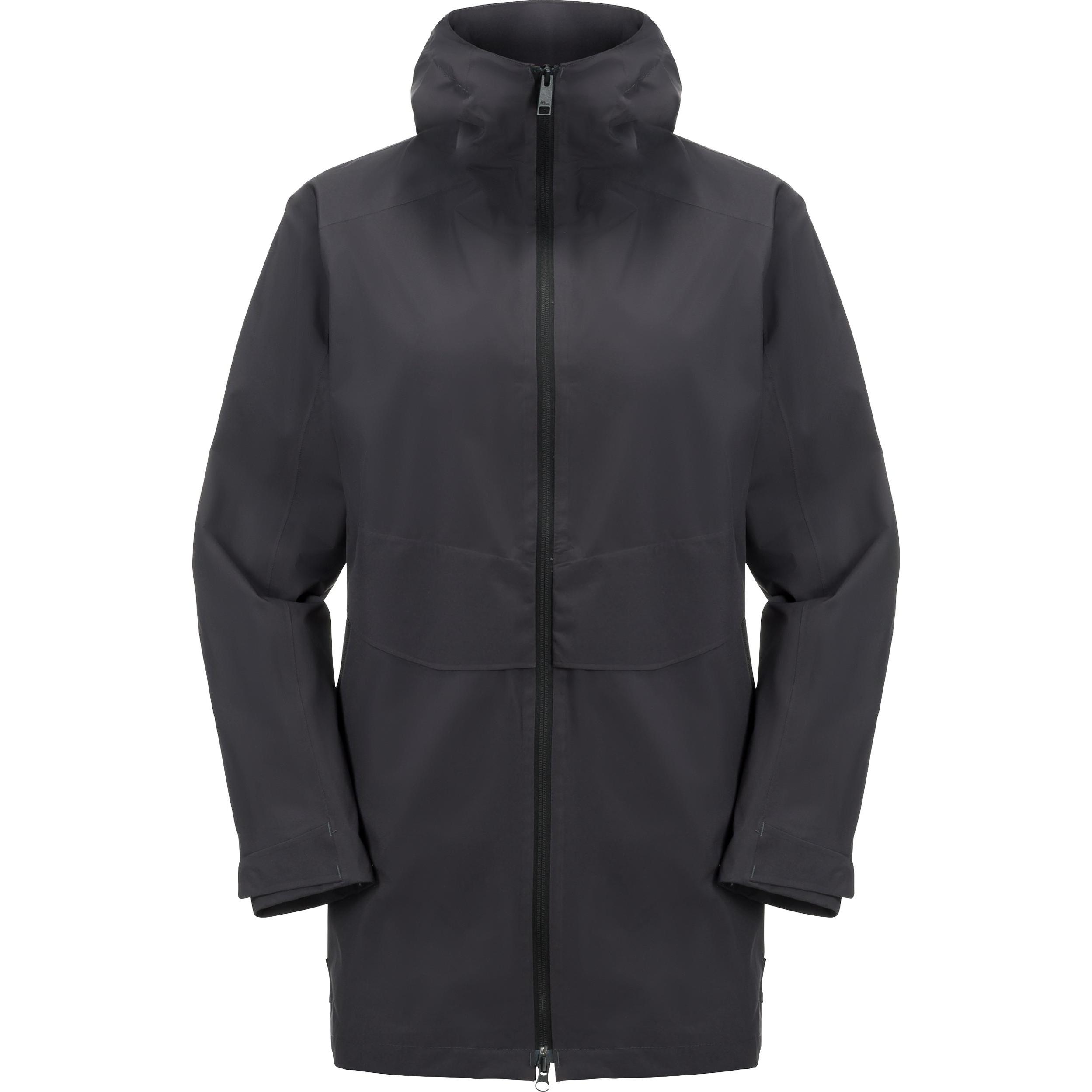Jack Wolfskin, Damen, Jacke, Mainkai Long Jkt W (XL), Schwarz, XL