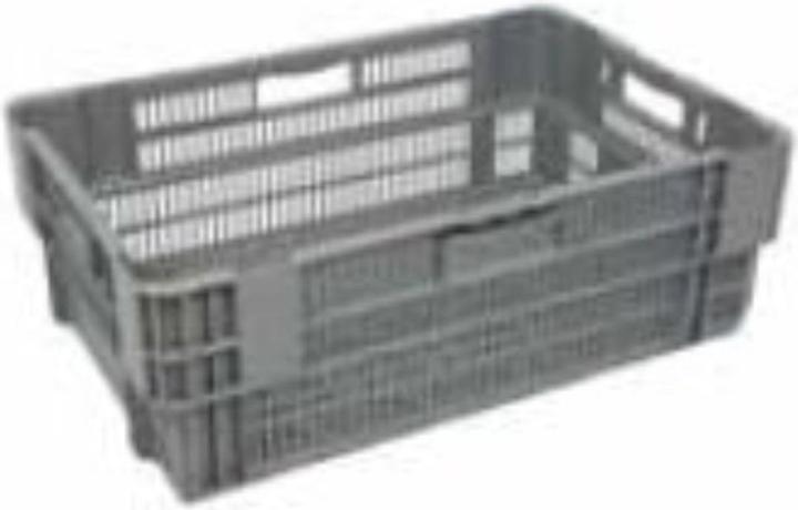 Actual product image Linum Swivel stacking container EN grey 60x40x24cm base/walls perforated