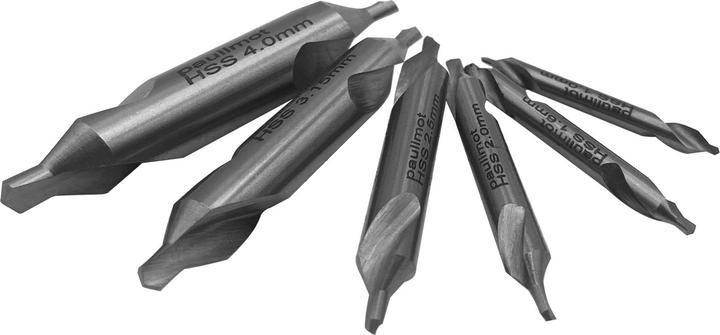Actual product image Paulimot Zentrierbohrer-Set 6-teilig HSS (1.6 cm, 4.0 mm, 3.15 mm, 2.0 mm, 2,5, 1.00 mm)
