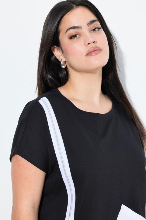 Immagine prodotto Angel of Style T-shirt dal taglio oversize con zip e applicazione (42)