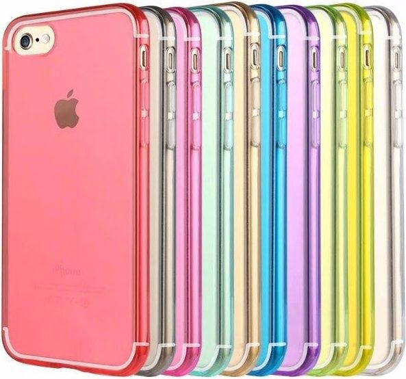 Actual product image Hermex Apple iPhone 8 rubber cover silicone transparent yellow