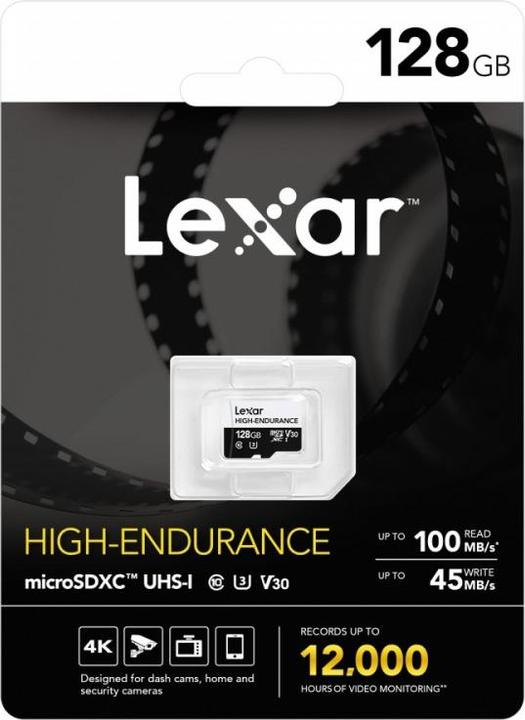 Image du produit Lexar MÉMOIRE MICRO SDXC 128GB UHS-I/LMSHGED128G-BCNNG (128 Go, microSDXC, U3, UHS-I)