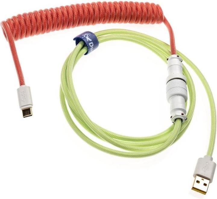 Ducky Premicord Strawberry Frog Spiral Cable, USB Type C to Type A - 1.8m (1.80 m, USB 2.0)