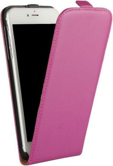 Produktbild Hermex iPhone 6S Plus / 6 Plus Leder Flip Case Cover Etui Tasche Vertikal Hülle PINK