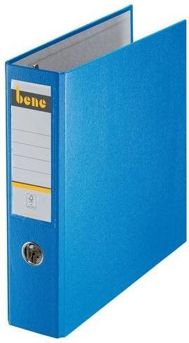 Produktbild Bene Doppelordner 75mm 2xDIN A5 quer 4 Bügel Graupappe recycelt blau (A5, 75 mm, 1 Stück)