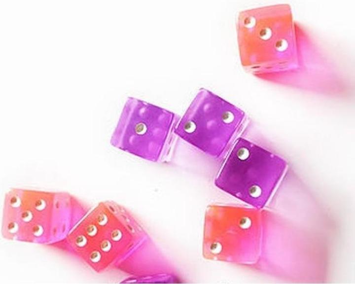 FG023 - Tumblin-Dice : Würfelset 4 x pink 4 x lila