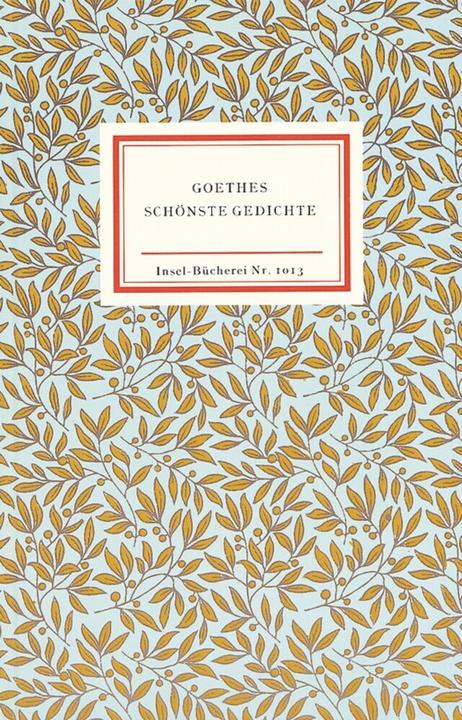 Produktbild Goethes schönste Gedichte (Deutsch, Johann Wolfgang Goethe, 2009)