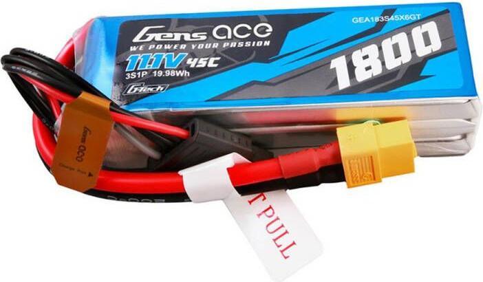Produktbild Gens Ace G-Tech 1800mAh 11.1V 45C 3S1P Lipo Battery Pack with XT60 Plug (11.10 V, 1800 mAh)