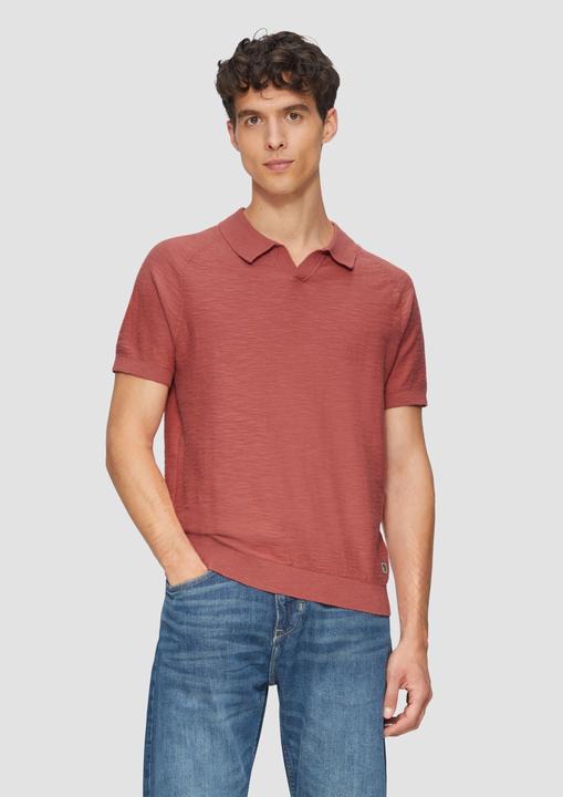 Image du produit S.Oliver Strickpullover Gestricktes Poloshirt mit Flammgarnstruktur (XXL)