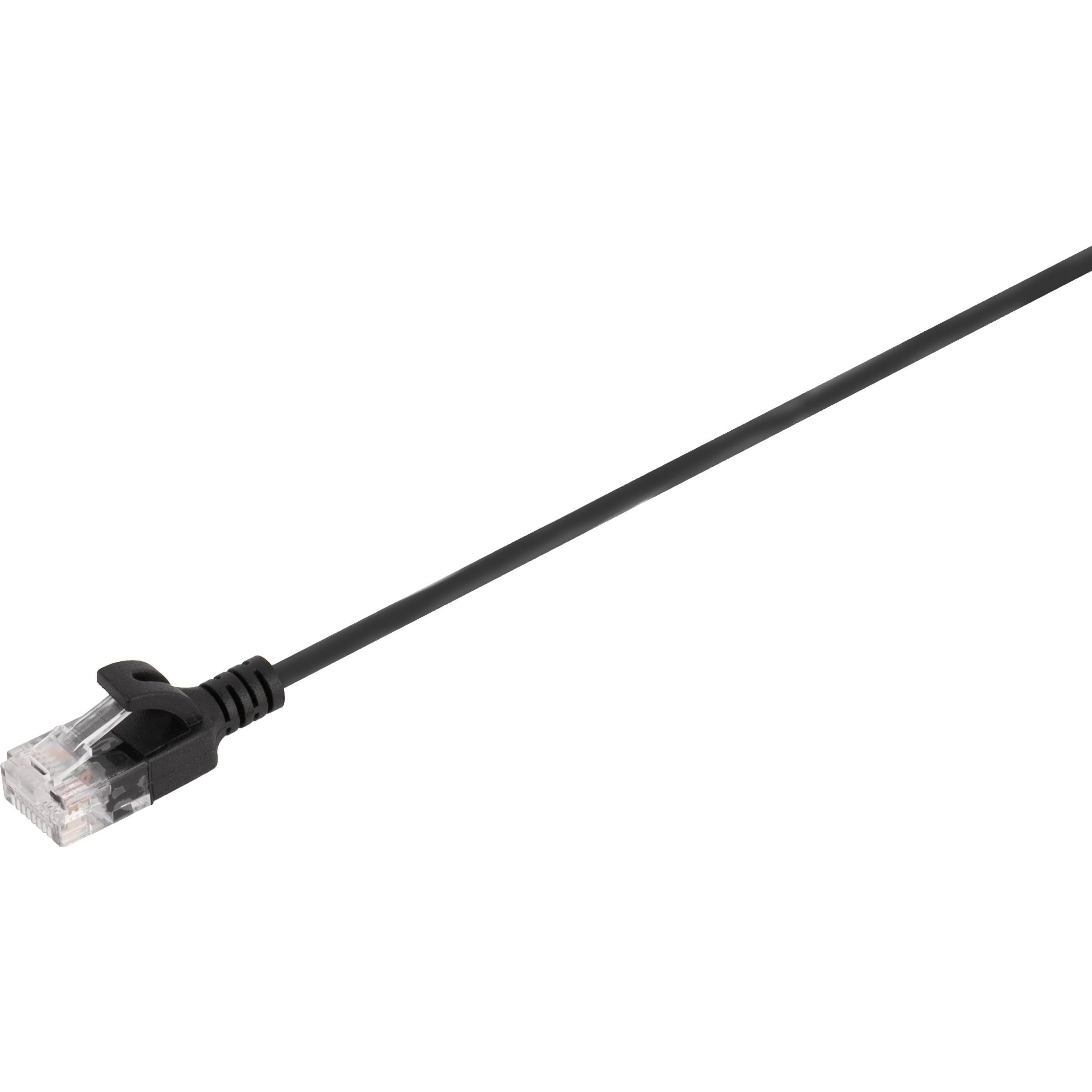Fuj Tek UltraSlim CAT6A U/UTP Ethernet cable, 2 m, black (U/UTP, CAT6, 2 m), Netzwerkkabel