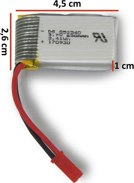 Produktbild Jamara Akku JQC Lipo 3,7V 650mAh 2,41Wh (3.70 V, 650 mAh)