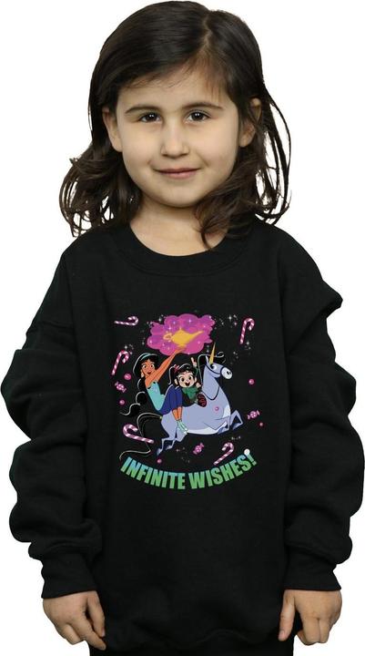 Actual product image Disney Girls Wreck It Ralph Jasmine And Vanellope Sweatshirt (128)