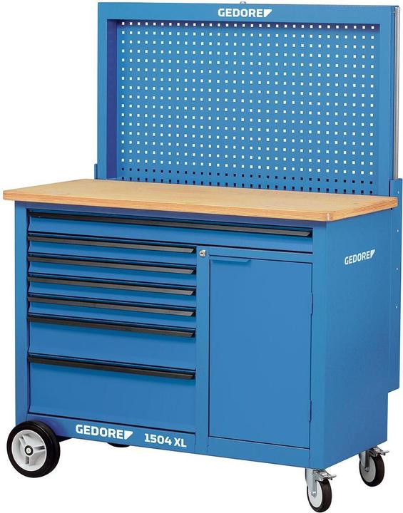 Produktbild Gedore 1504 XL Rollwerkbank 1,25 m breit mit 7 Schubladen (0.13 cm, 55 cm)