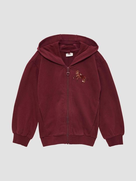 Produktbild s.Oliver Sweatshirt Jacke Sweatjacke mit Artwork am Rücken (92)