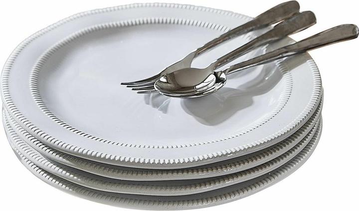 Actual product image Loberon Teller 4 er Set Alentejo weiss (4 pcs.)