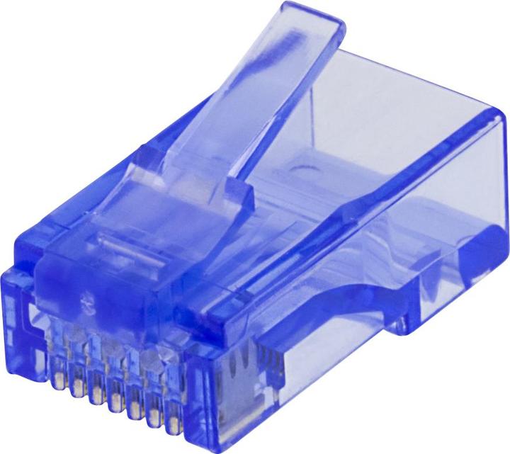 Image du produit Deltaco RJ45 connecteur Cat6 UTP 20-pack transparent blue
