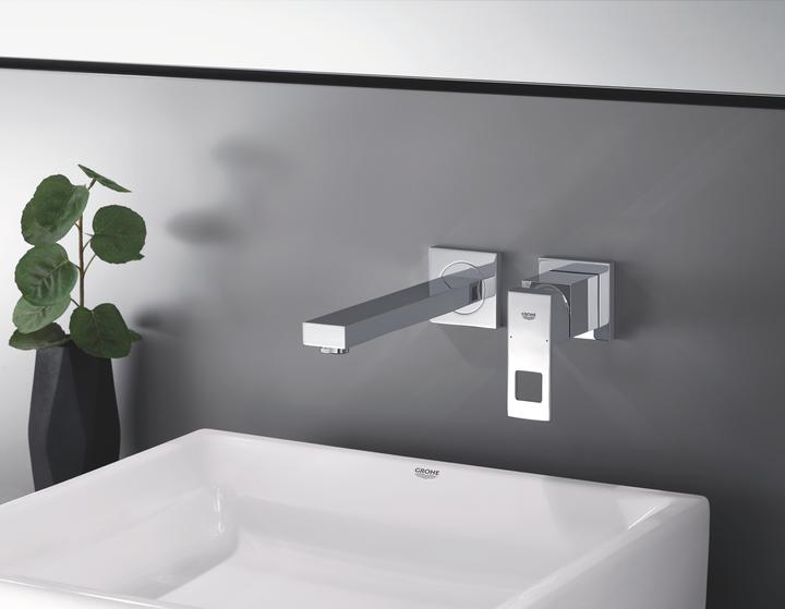 Actual product image Grohe Eurocube 2-hole washbasin mixer