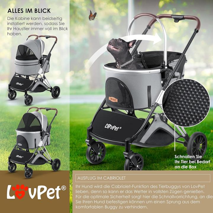 Produktbild Lovpet Hundewagen (Hund, Katze, Atmungsaktiv, Faltbar)