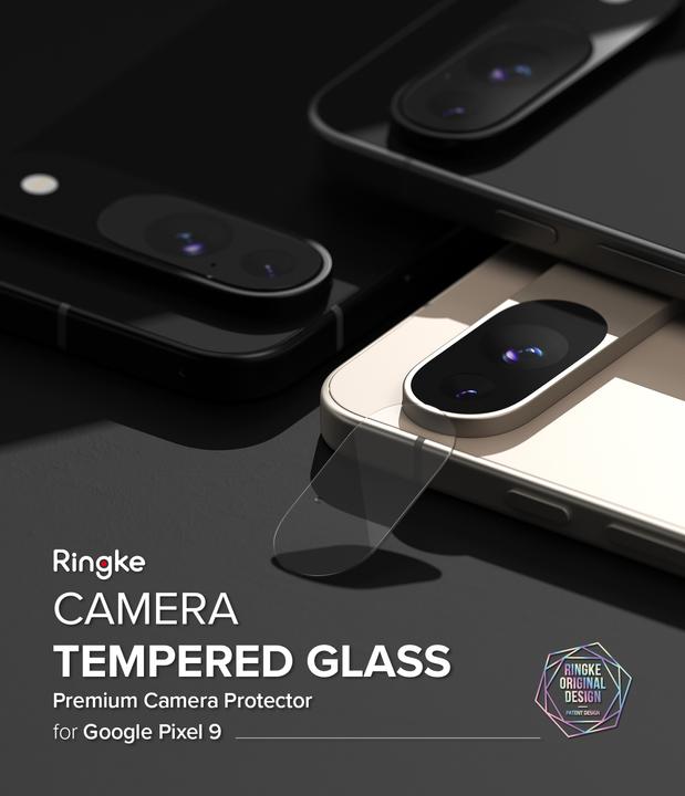 Actual product image Ringke Screen Protector for Pixel 9 CAMERA PROTECTOR GLASS 3pack (3 Piece, Google Pixel 9)