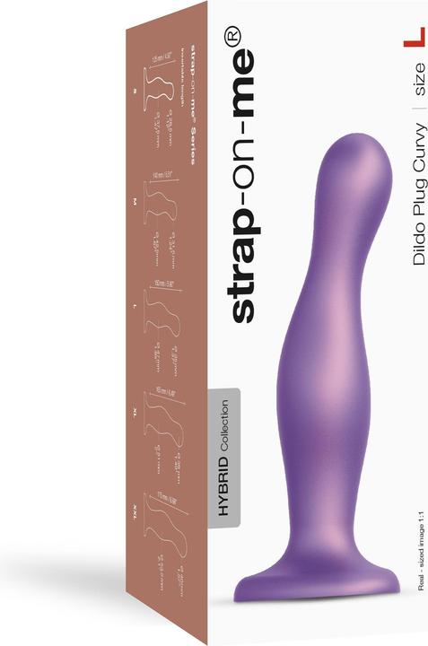 Image du produit Strap-on-me Godemiché Plug Curvy Metallic Purple L