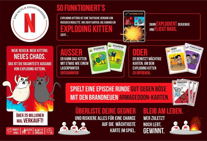 Actual product image Exploding Kittens Good vs Evil (German)