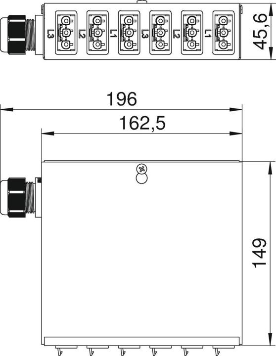 Produktbild OBO Bettermann OBO UVS6W2 Unterflurverteiler (Verteiler)