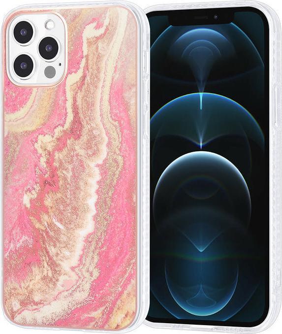 Image du produit UNIQ Accessory Handyhülle Apple iPhone 12 / 12 Pro TPU Case Pink Marmoriert No. 95 (Apple iPhone 12, Apple iPhone 12 Pro)