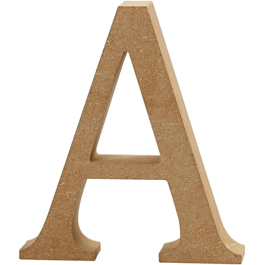 Creativ Company, Houten letters + stoffen letters, Brief A