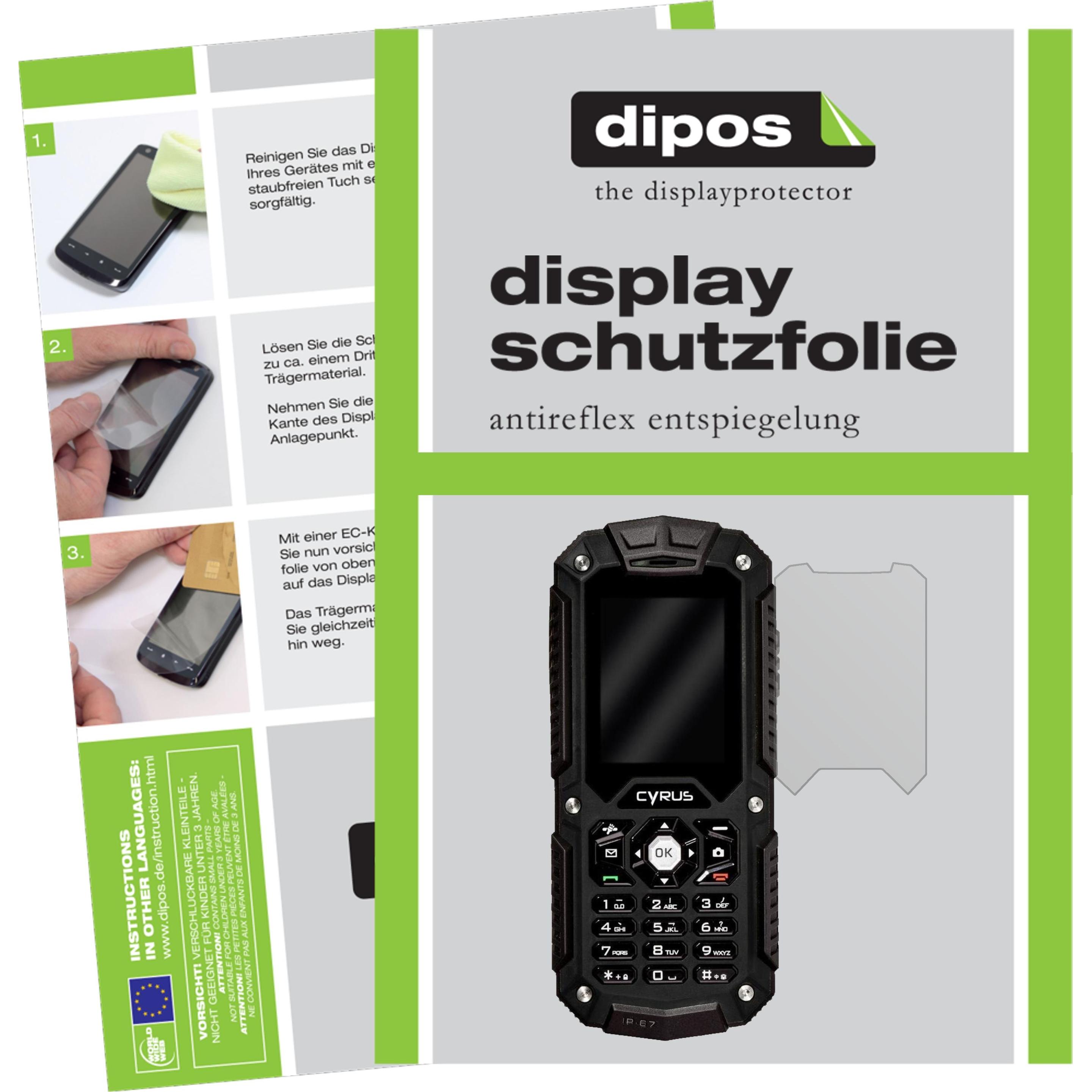 Dipos Displayschutzfolie Antireflex (5 Stück, Cyrus CM6), Smartphone Schutzfolie, Transparent