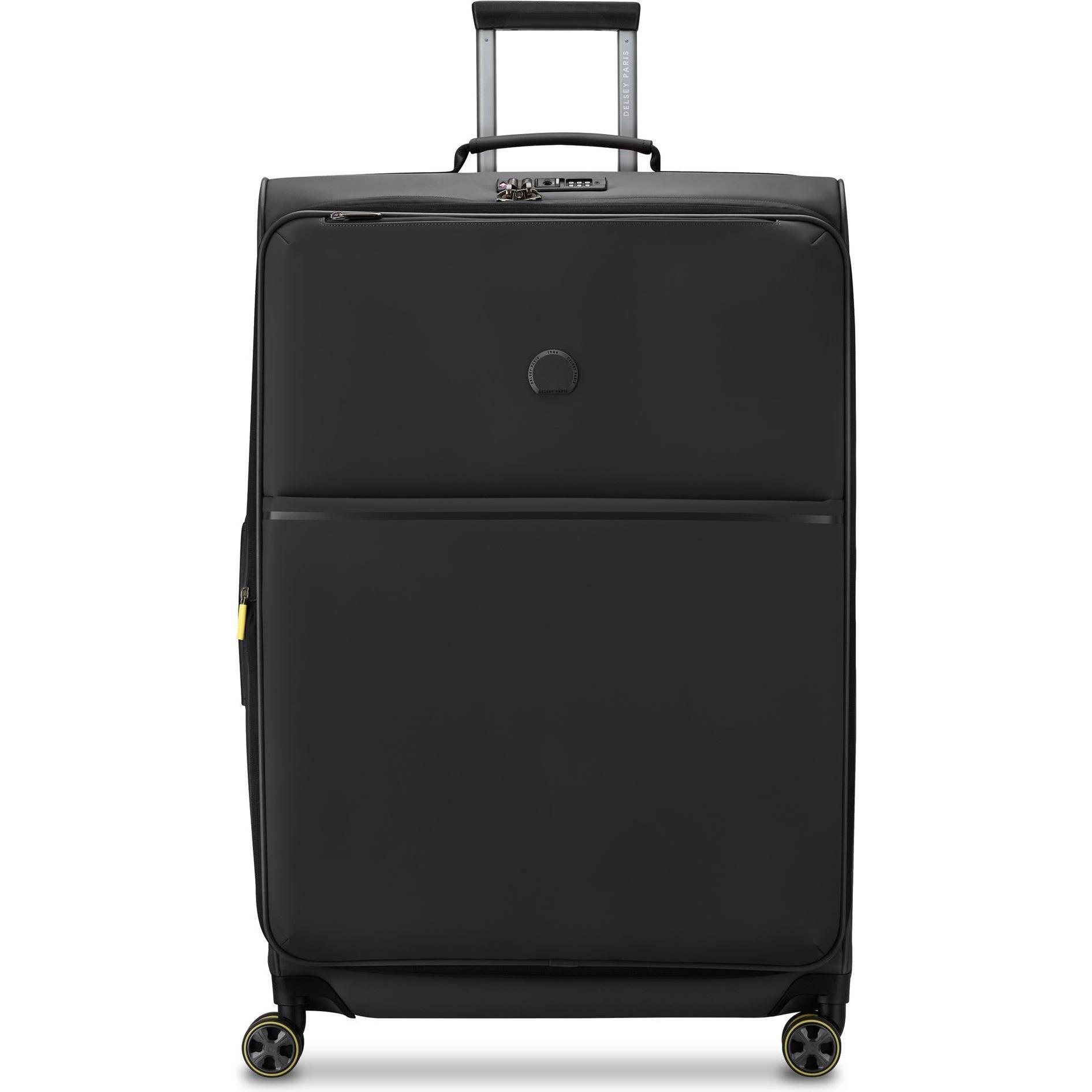 Delsey Nero Valigia, Turenne Soft Trolley A 4 Ruote Da 83 Cm Con Ripiegamento Elastico, (144 L)