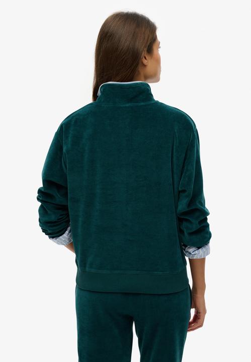 Actual product image Superdry Velour Half Zip Sweatshirt (XS)