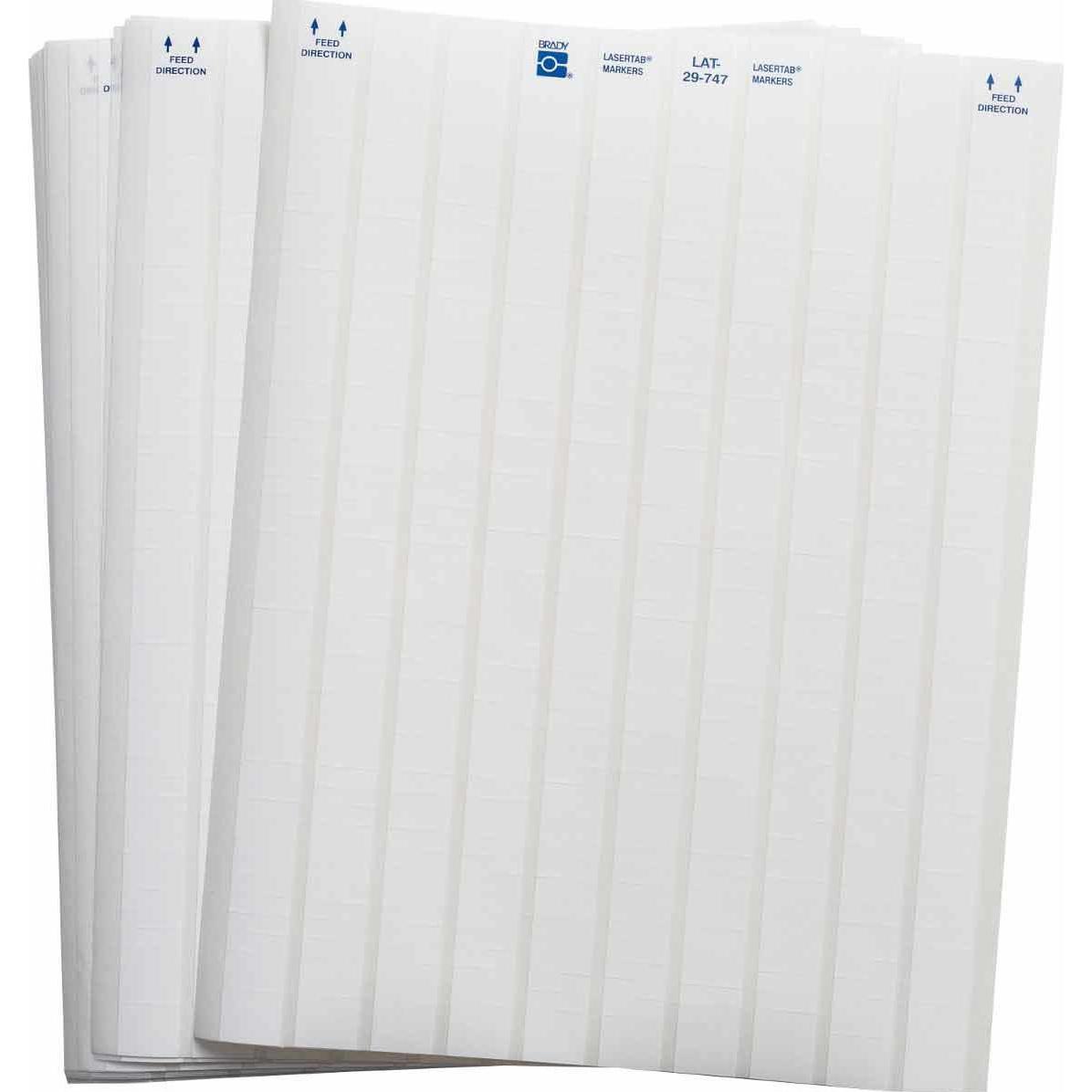 Brady, Etiketten, LAT-29-747-10, Polyester, matt, Weiss, 16.51 x 5.08 mm, dauerhaft klebend, US-Letter, 10-bahn