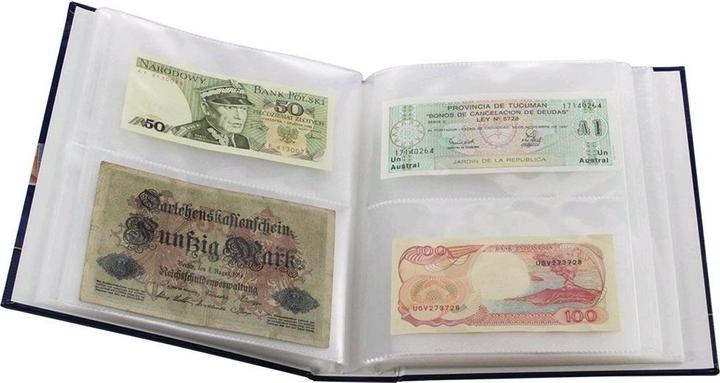 Actual product image Schwäbische Albumfabrik Banknote album for different sized banknotes. Bound. 50 pages. (24 x 20 cm)