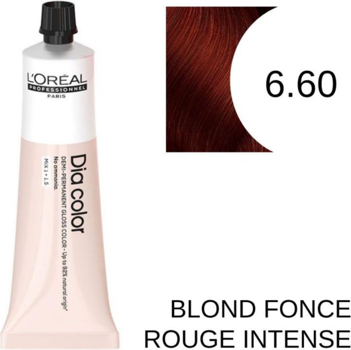 Immagine prodotto L'Oréal Paris Loreal DIA Colour 6.60 Biondo Scuro Rosso Intenso 60 ml (6.60 - Biondo scuro rosso intenso)